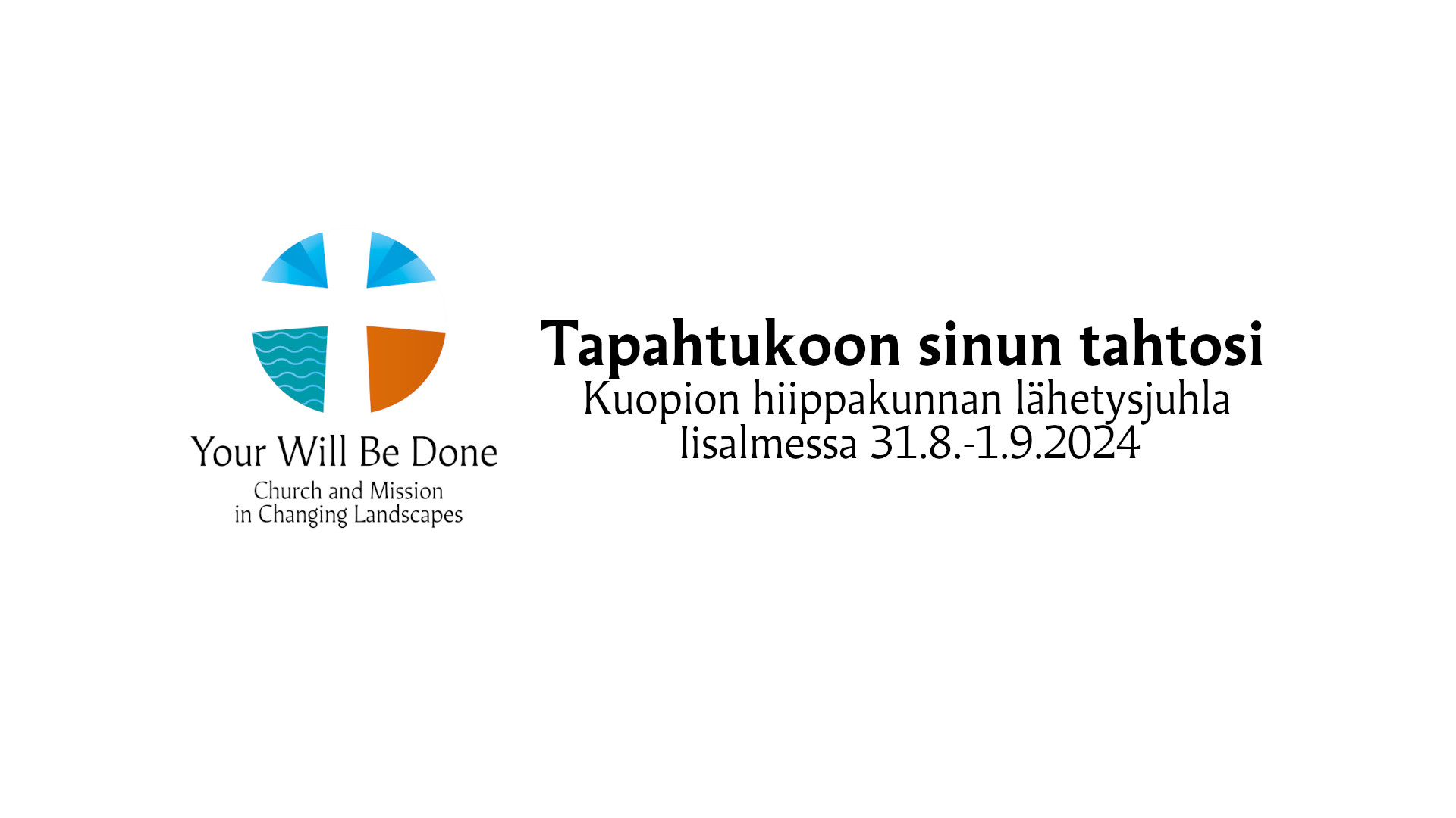 Kuopion hiippakunnan lähetysjuhla Iisalmessa 31.8.-1.9.2024 logo