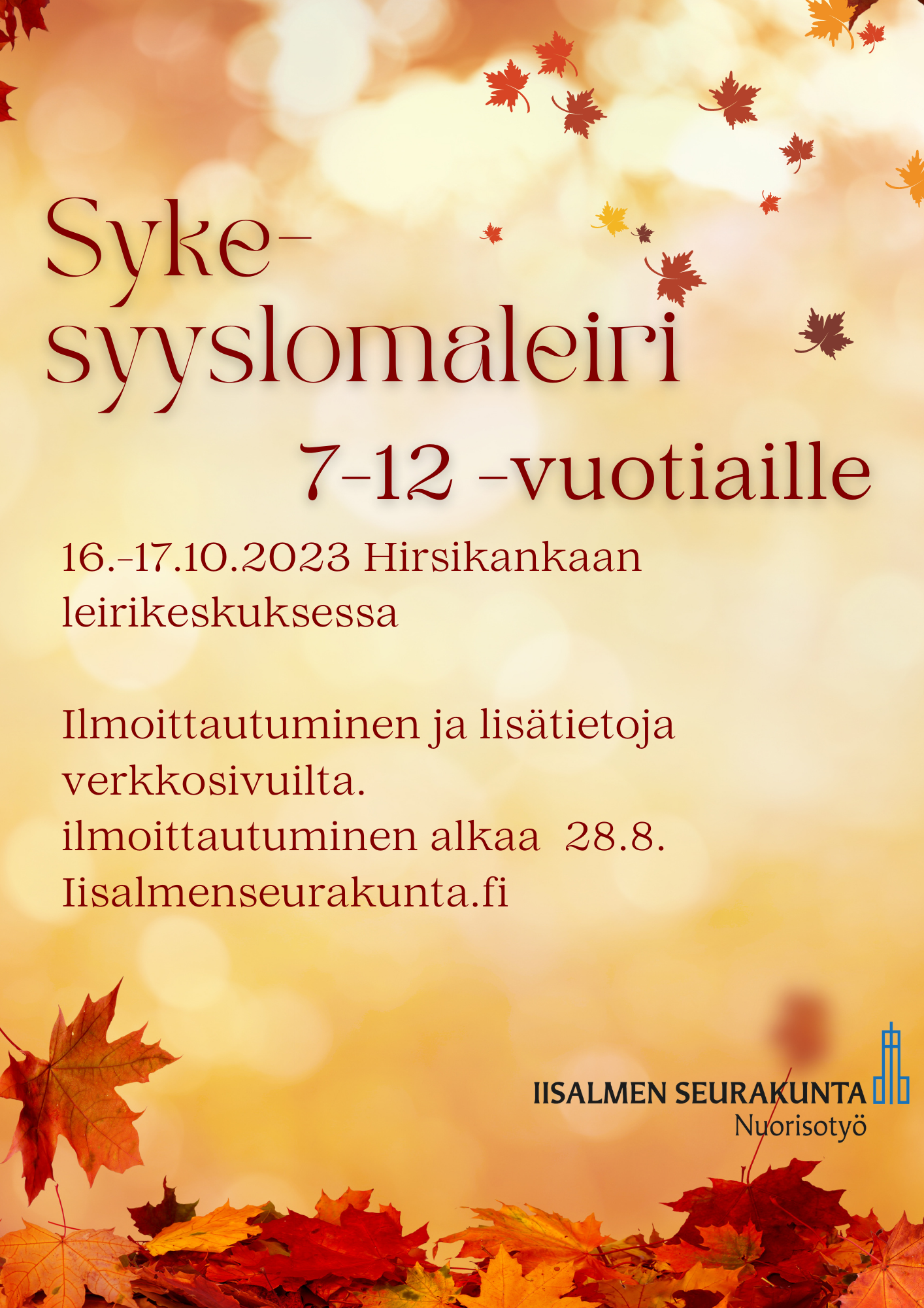 Syke-syyslomaleiri 7-12 vuotiaille 17.-17.10.2023