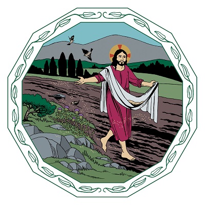 Jeesus kylvää peltoa.