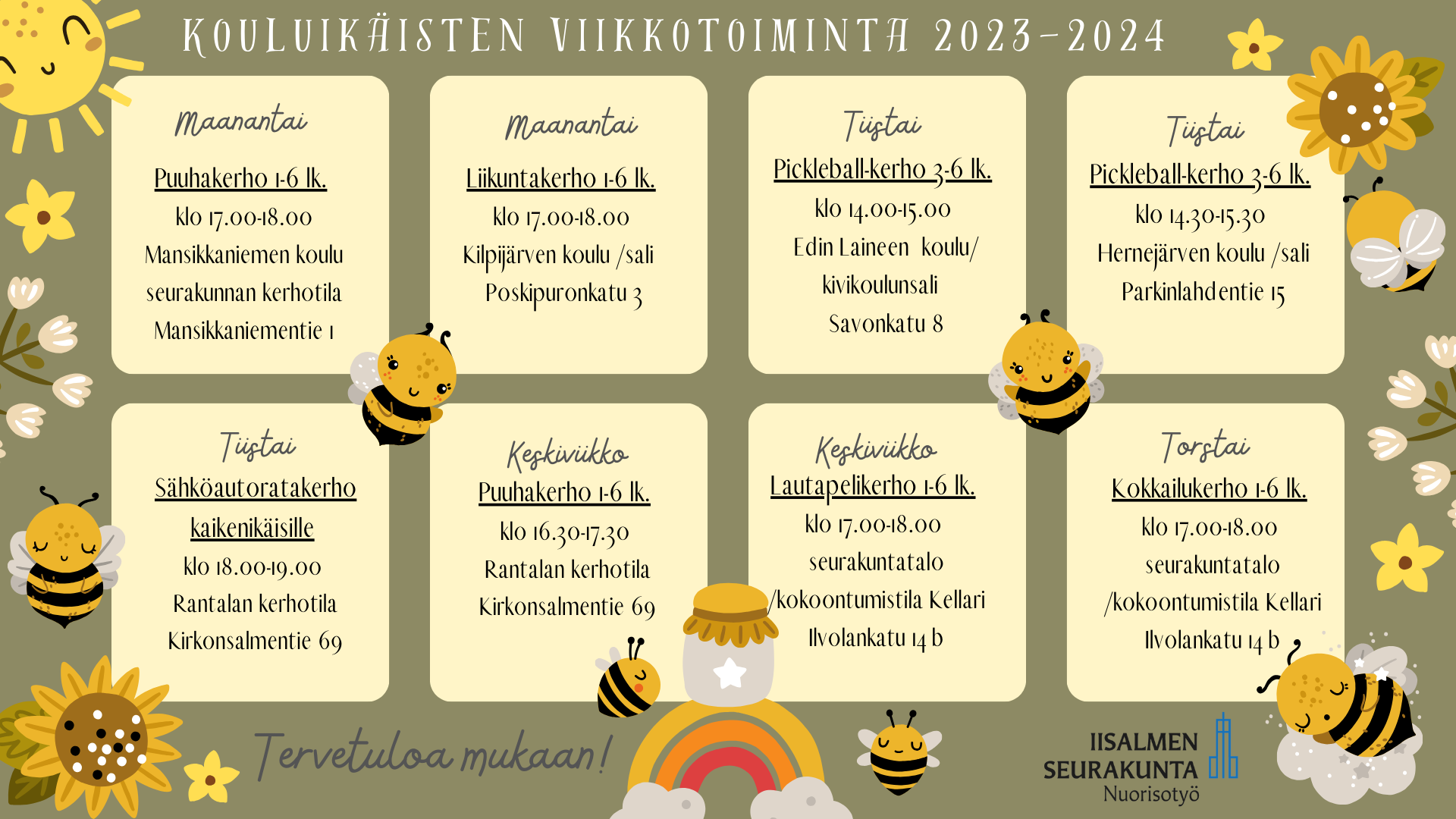 kuvassa kauden 2023-2024 kerhot