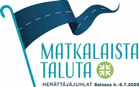 Herättäjäjuhlille lähtöveisuut Paimensauva jossa liehuu tie.