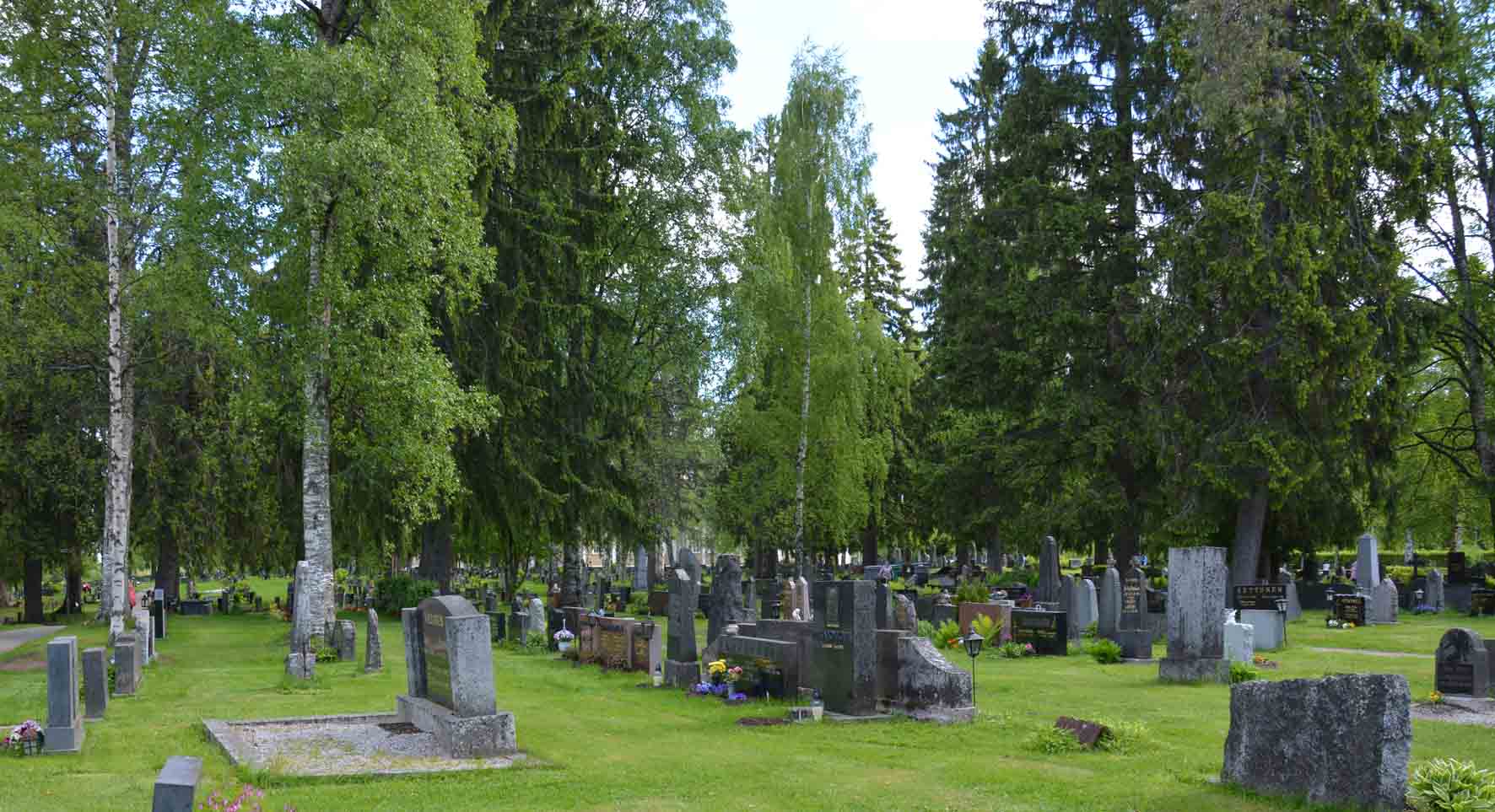 Iisalmen Vanhaa hautausmaata kesällä.