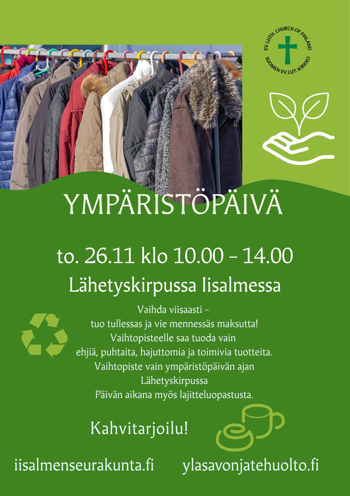 Ympäristöpäivä Lähetyskirpussa to. 26.11 klo 10-14.