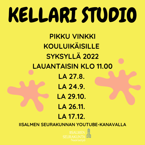 kuvassa keltaisella pohjalla pikku vinkin lähetysajat