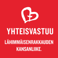Yhteisvastuun logo ja teksti: lähimmäisenrakkauden kansanliike.